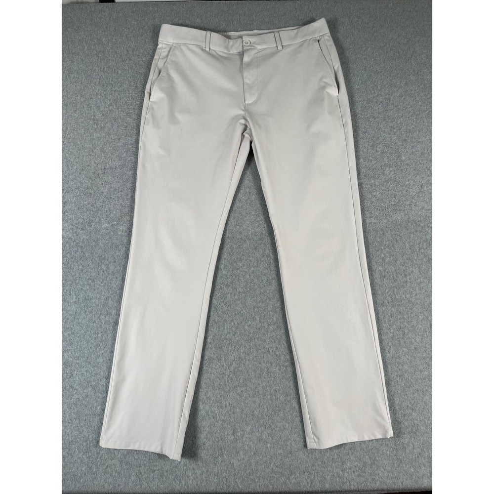 Holderness & Bourne The Garvey Pant Stone Tailored Fit Golf Trousers 34/30 READ